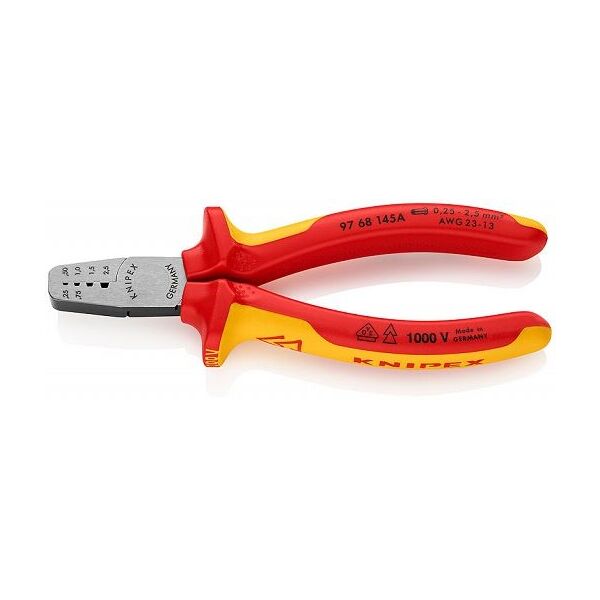 Knipex Szczypce do zaciskania tulejek 145mm izolowane - 9768145A