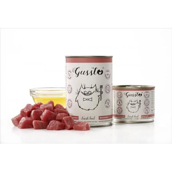 GUSSTO Puszka karmy dla kota z wołowiną Fresh Beef 200g