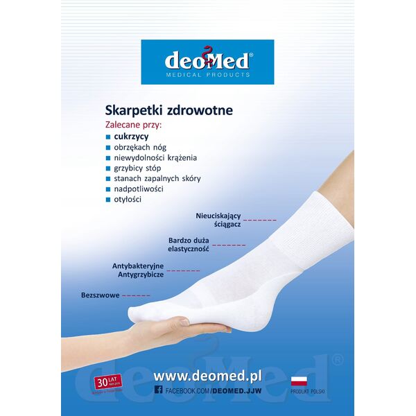 JJW Podkolanówki MEDIC DEO LONG pop.-szary 38-40 *)