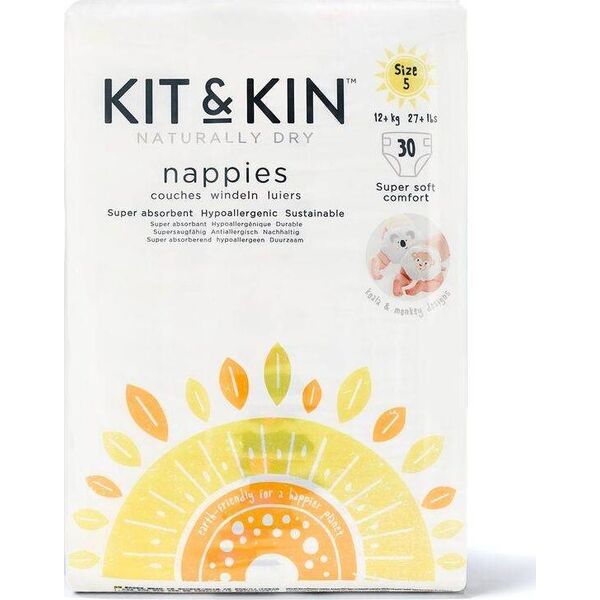 Kit and Kin Pieluchy biodegradowalne 5, 12+ kg, 30 szt.