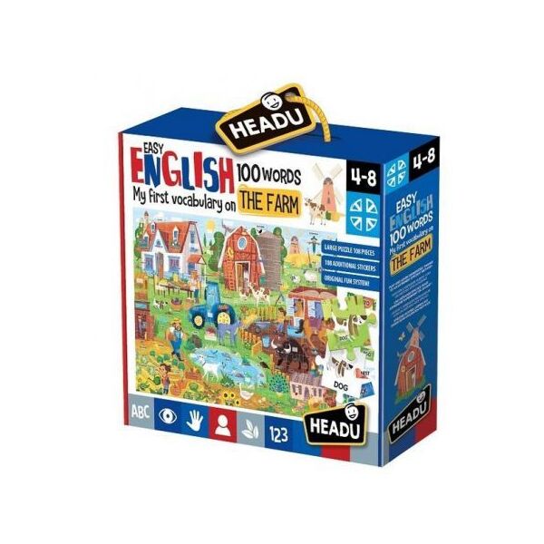 Headu Puzzle do nauki angielskiego, 100 słów - Farma (279574)
