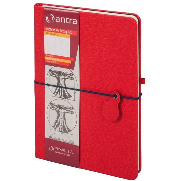 Antra Notes A5 Kropki Renesans Czerwony