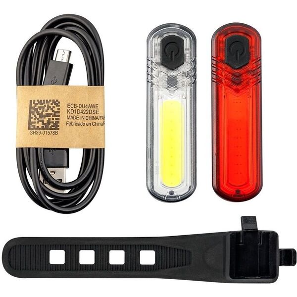 MacTronic Oświetlenie rowerowe Duoslim 60 lm + 18 lm, (ABS0031)