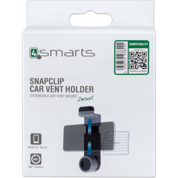 4smarts 4smarts Universal Car Vent Holder Snapclip black - 4SH9116