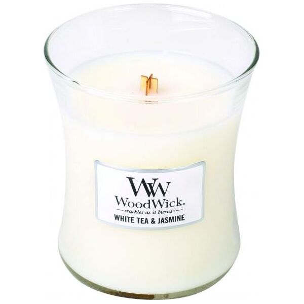 WoodWick White Tea&Jasmine średnia świeca zapachowa 275g
