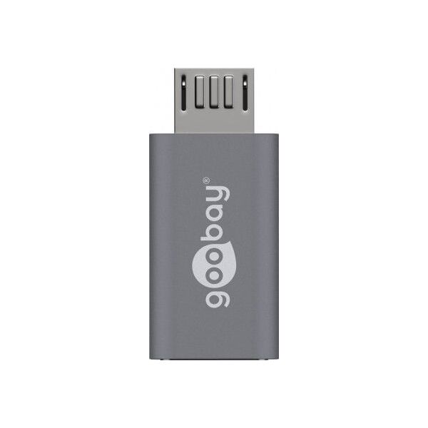 Adapter USB Goobay USB-C - microUSB Szary  (55553)