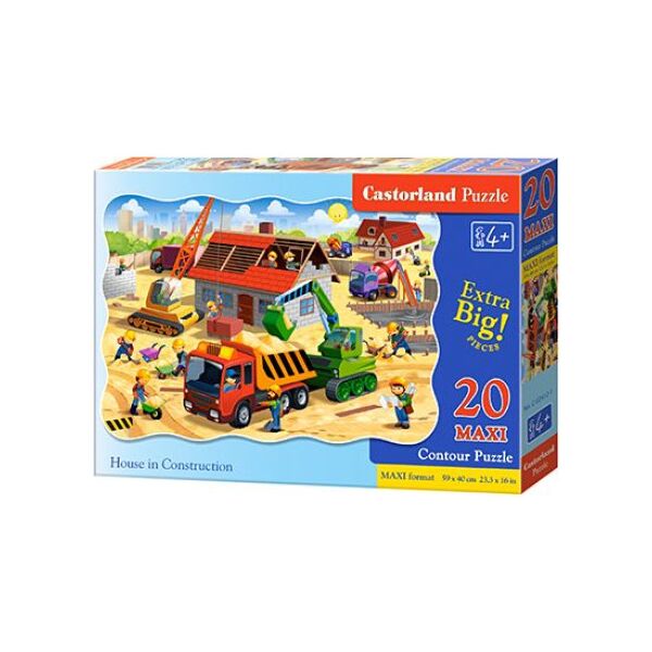 Castorland Puzzle House in Construction 20 maxi elementów