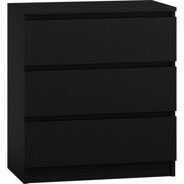 Topeshop Komoda szafka 3 szuflady m3 czerń (M3 CZERŃ)