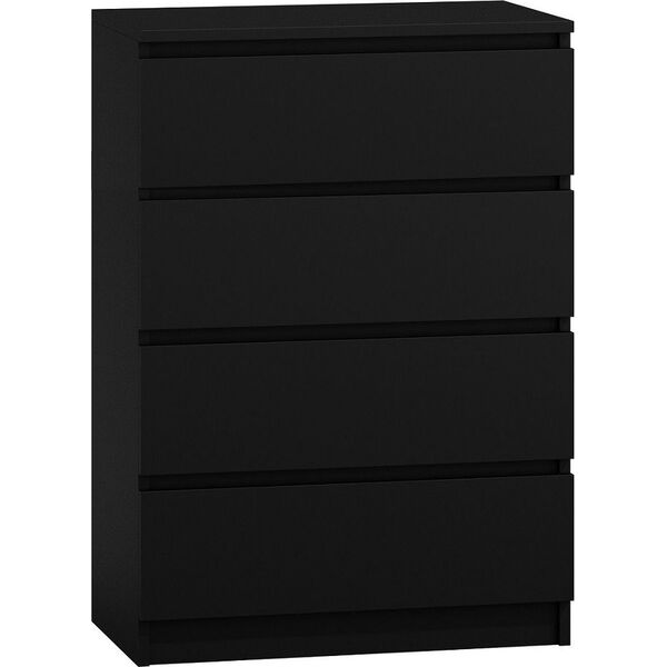 Topeshop Komoda szafka 4 szuflady m4 czerń