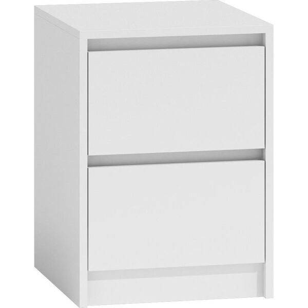 Topeshop Szafka komoda stolik nocny 2 szuflady 55cm k2 biel