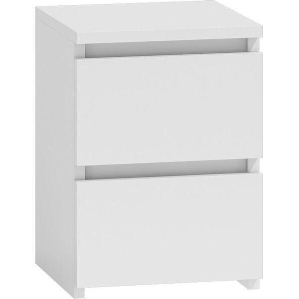 Topeshop Szafka komoda stolik nocny 2 szuflady m2 biała (M2 BIEL)