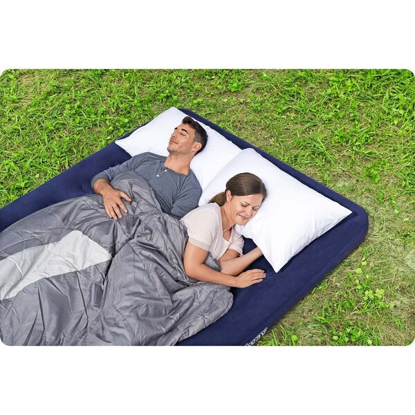 Bestway Materac welurowy Queen 203x152x22cm granatowy (67003-6232)