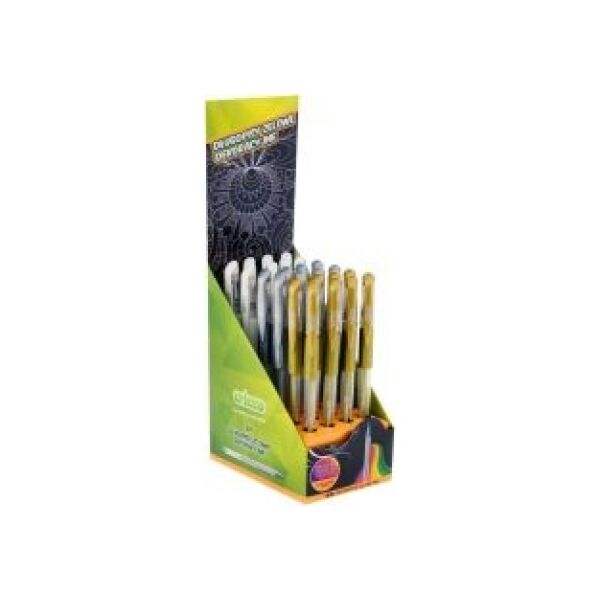 Amex Długopis żelowy Cricco deco pen mix kolor 0,7mm 24szt.displ.