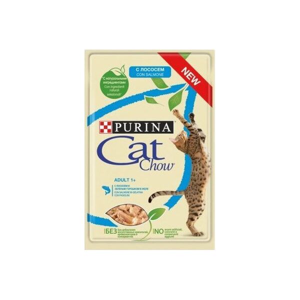 Nestle PURINA CAT CHOW sasz.85g ŁOSOŚ FASOLKA W GALARETCE