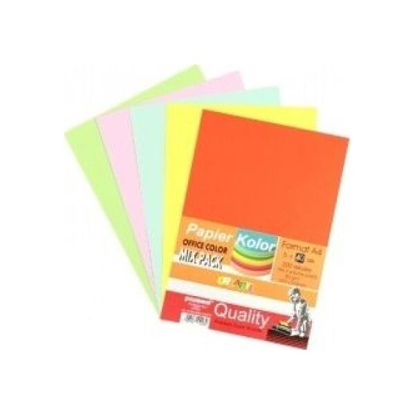 Polsirhurt Papier ksero A4 80g mix kolorów 200 arkuszy