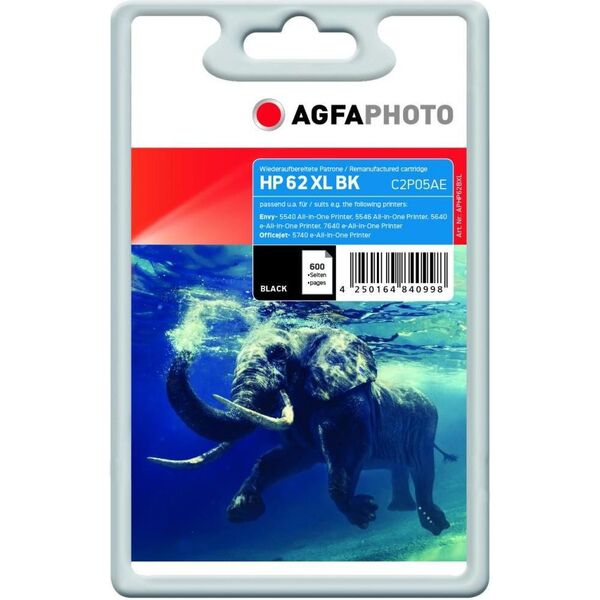Tusz AgfaPhoto Tusz APHP62BXL / 62 XL (Black)