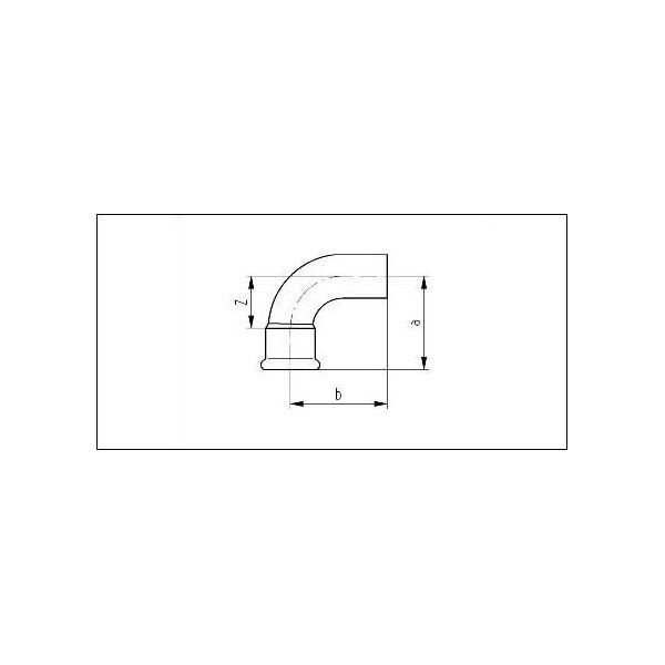 SANHA Press łuk nyplowy 90° PXPZ 28 (16001A28)