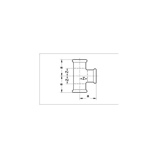 SANHA Press trójnik ZW x ZW x ZW 22mm (1613022)