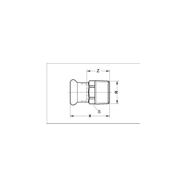 SANHA Purapress nypel przejściowy ZW x GZ 18mm x 3/4" (182431834)