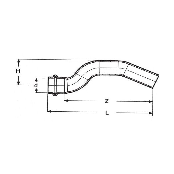 Conex Łącznik obejściowy jednokielichowy serii B Press 18mm (P508601800000)