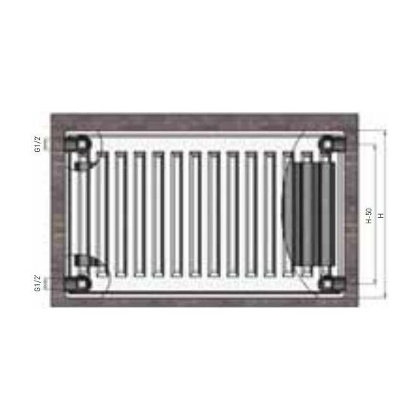 Stelrad Grzejnik panelowy Termolux Classic K33 600 x 800mm 1523W