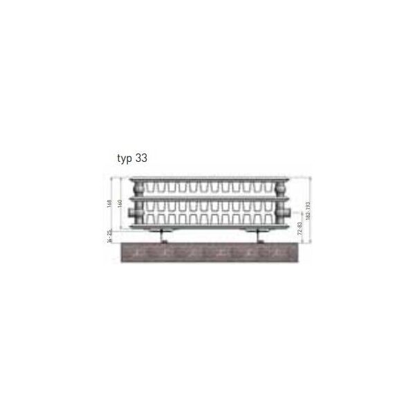 Stelrad Grzejnik panelowy Termolux Classic K33 600 x 800mm 1523W
