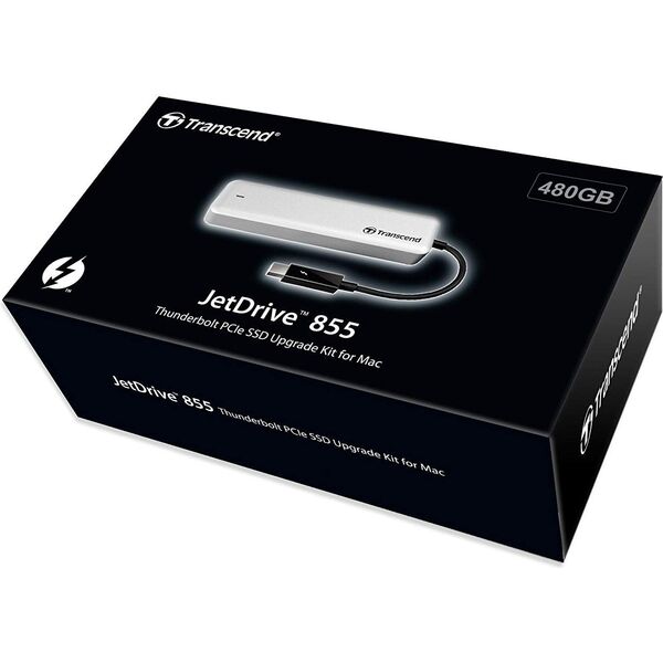 Dysk zewnętrzny SSD Transcend JetDrive 855 480GB Czarno-srebrny (TS480GJDM855)