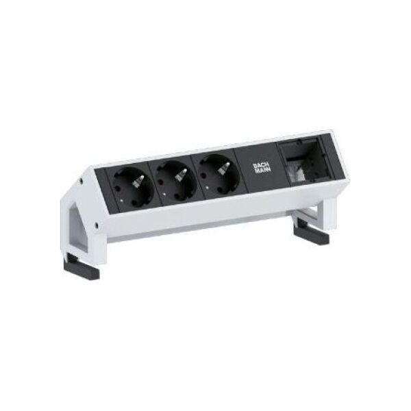 Listwa zasilająca Bachmann Bachmann DESK 2 902.200 - black / white, 1x custom module, 2 power strip