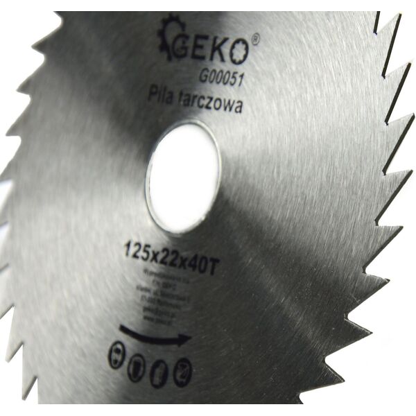 Geko tarcza do drewna 125x22x40T b/w (G00051)