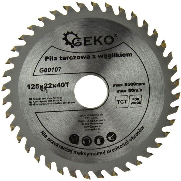 Geko tarcza do drewna 125x22x40T (G00107)