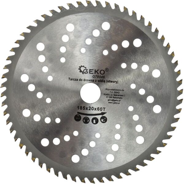 Geko Tarcza do drewna 185x20x60T(otwory)(100)