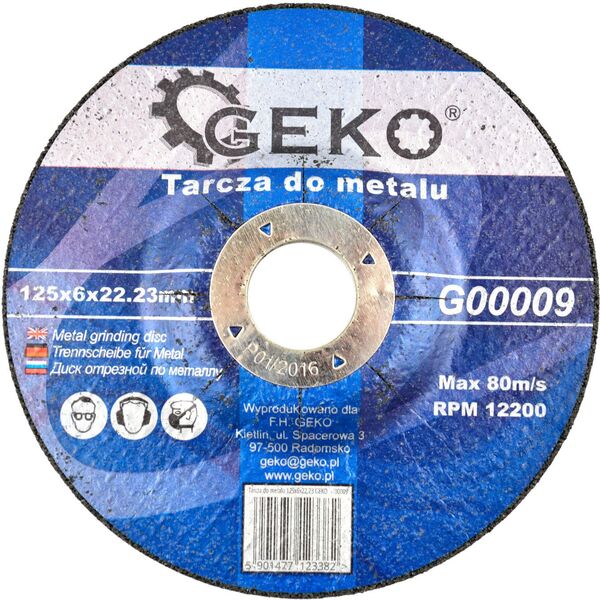 Geko Tarcza do metalu 125x6x22,23 GEKO (5/25/100)