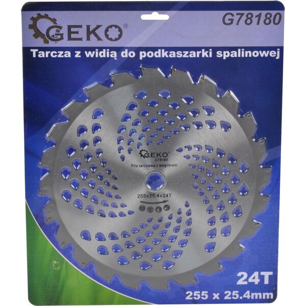 Geko Tarcza z widią do podkaszarki spalinowej 255x25,4mmx24T (50)