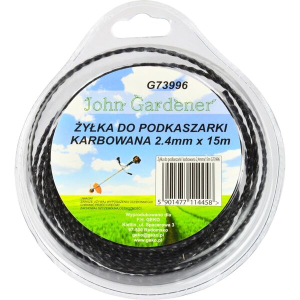 Geko Żyłka do podkaszarki karbowana 2,4mmx15m (G73996)