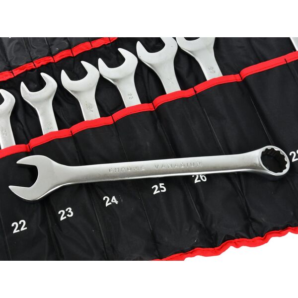 Geko klucze płasko-oczkowe satyna 6-32mm 25 elementów (G11246)
