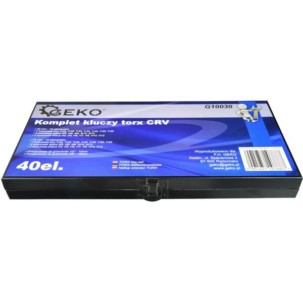 Geko Kpl.kluczy torx CRV 40el. metal box (10)