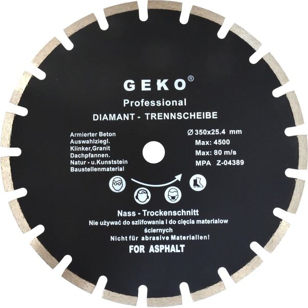 Geko tarcza diamentowa 350x25,4mm asfalt (G00279)