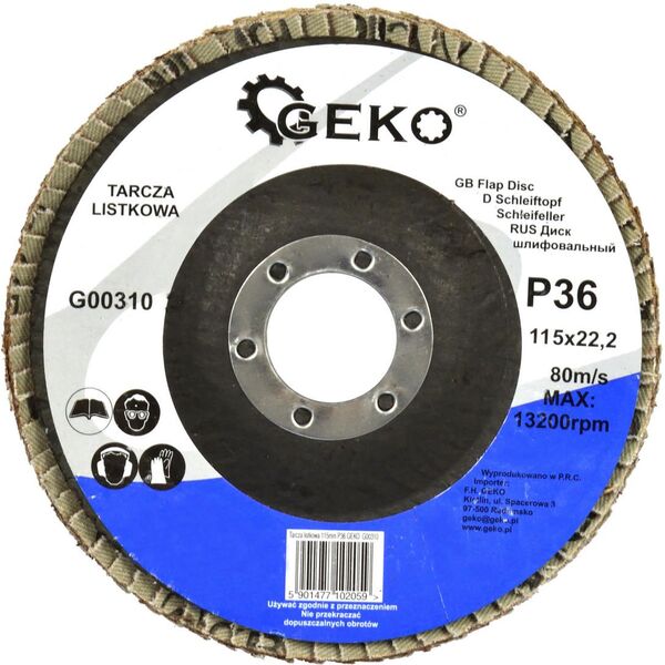 Geko tarcza listkowa 115mm P36 (G00310)