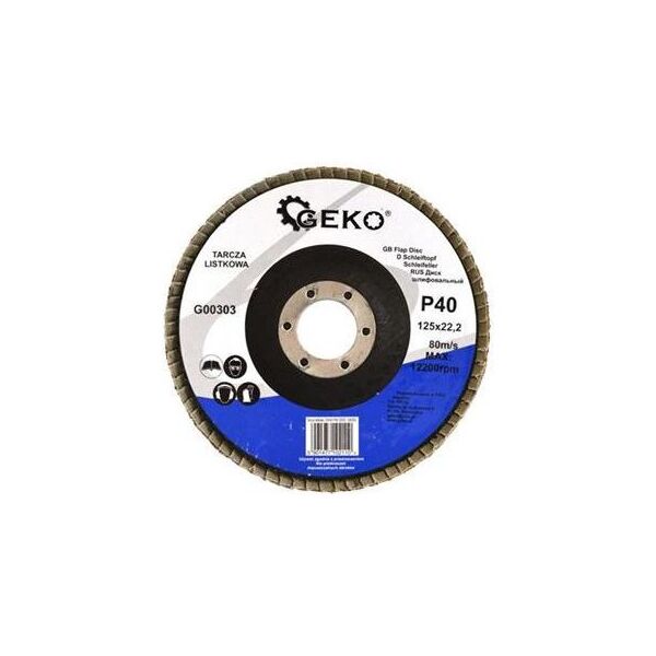 Geko Tarcza listkowa lamelkowa 125mm P40 (10/200)