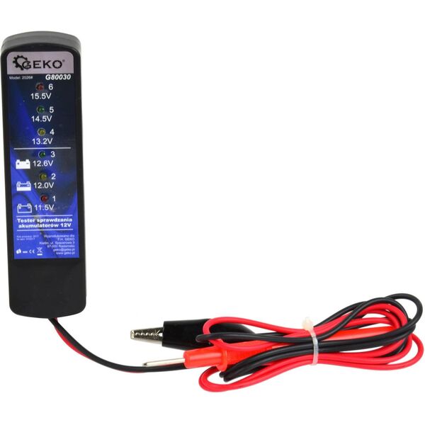 Geko Tester sprawdzania akumulatorów 12V (10/40)