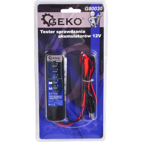 Geko Tester sprawdzania akumulatorów 12V (10/40)