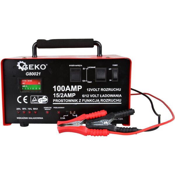 Geko Prostownik z rozruchem 100A 6/12V GEKO(1)