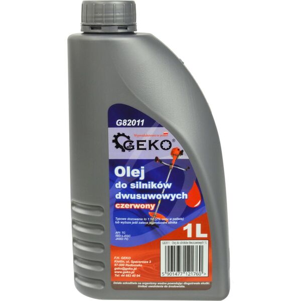 Geko Olej do silników dwusuwowych czerwony 1L (G82011)