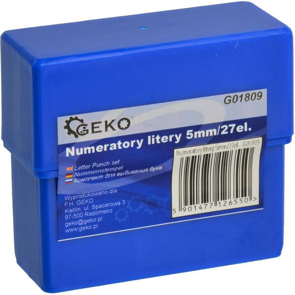 Geko Numeratory litery 5mm/27el. (10/20)
