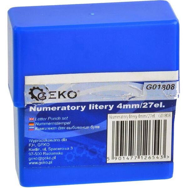 Geko Numeratory litery 4mm/27el. (50)