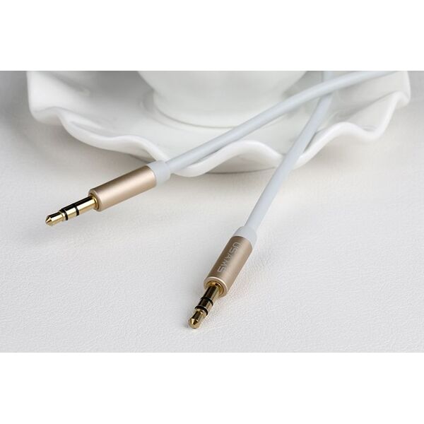 Kabel Usams Jack 3.5mm - Jack 3.5mm 1m biały (YP102)