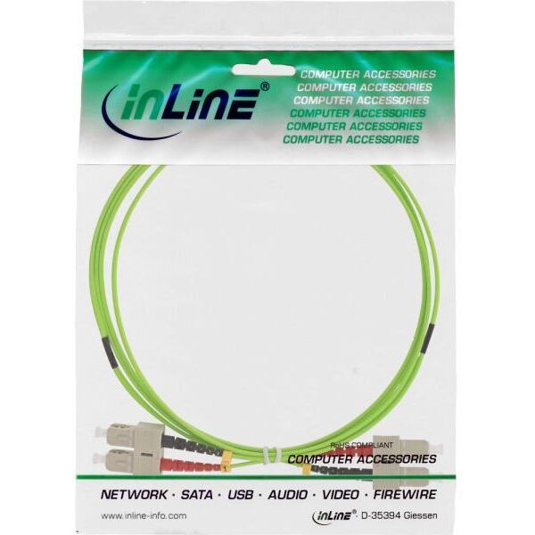 InLine Patchcord światłowodowy Duplex SC/SC, 50/125µm, OM5, 7.5m (83575Q)