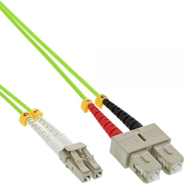 InLine Patchcord światłowodowy Duplex LC/SC, 50/125µm, OM5, 20m (88639Q)
