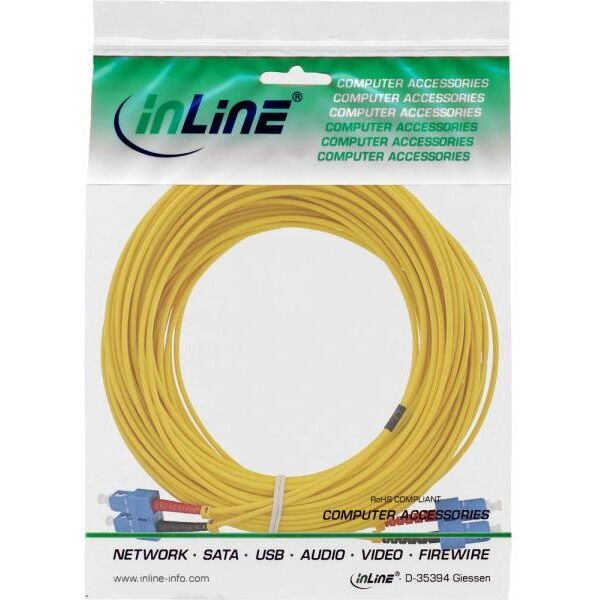 InLine InLine kabel światłowodowy optyczny duplex, SC/SC 9/125µm, OS2, 20m