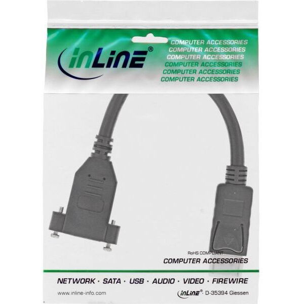 Kabel InLine DisplayPort - DisplayPort 0.2m czarny (17100I)
